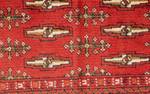 Turkaman - 130x60cm Rot - Naturfaser - 60 x 1 x 130 cm