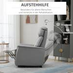 Aufsteh-Sessel 713-067V90GY Grau - Textil - 80 x 104 x 94 cm