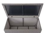 Poly-Rattan Kissenbox D88 170l Grau - Metall - Kunststoff - Polyrattan - 100 x 51 x 50 cm