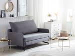 2-Sitzer Sofa BELFAST Schwarz - Grau - Textil - 140 x 68 x 80 cm