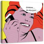 Wandbilder Pop-Art Frau mit Telefon