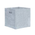 4 x Quadratischer Filzkorb grau Grau