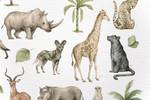 60x40 Tiere Leinwand Afrikanische