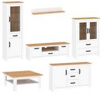 Wohnzimmer-Set LANZETTE 6-teilig Weiß - Holzwerkstoff - 469 x 200 x 45 cm