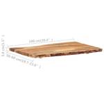 Tischplatte Braun - Massivholz - Holzart/Dekor - 60 x 4 x 100 cm