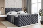 Boxspringbett BOXI8-Z KING Steingrau - Breite: 140 cm