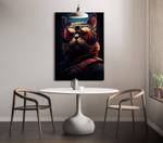 Leinwandbild Funky-Cat 80 x 120 cm