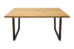 Esstisch LOFT Braun - Holzwerkstoff - Massivholz - 140 x 77 x 90 cm