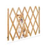 Ausziehbares Hundeabsperrgitter Bambus Braun - Bambus - Metall - 140 x 87 x 2 cm