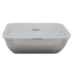 Set de 3 Lunch box Gris - Métal - 13 x 7 x 20 cm