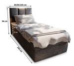 Boxspringbett MERIL 90 Grau - Breite: 90 cm