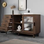 Sideboard Eurynom Ⅲ Braun - Holzwerkstoff - Metall - Massivholz - Holzart/Dekor - 40 x 75 x 140 cm