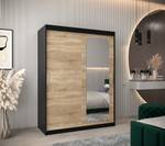 Armoire à portes coulissantes promo t2 Noir - Imitation chêne de Sonoma - Largeur : 150 cm - 2 porte