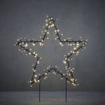 Gartenstecker mit LED Stern Weiß - Metall - 1 x 73 x 60 cm