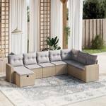 Gartensitzgruppe K6690(8-tlg) Beige - Massivholz - 69 x 62 x 62 cm