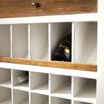Armoire à vin Driftwood Blanc - Bois massif - 73 x 115 x 40 cm