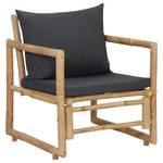 Garten-Lounge-Set Grau - Bambus - 50 x 45 x 90 cm