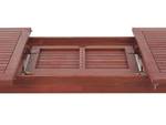 Gartenset TOSCANA 8-tlg Beige - Eiche Dunkel - Rot