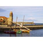 Tableau mural Collioure 45x65 cm Bleu - Verre - 45 x 65 x 2 cm