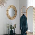 Wandspiegel rund, dekorative Spiegel Gold - Metall - 70 x 70 x 2 cm