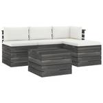 Garten-Lounge-Set (5-teilig) 3005332 Weiß - Massivholz - Holzart/Dekor - 60 x 42 x 60 cm