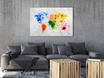 Drucken Mehrfarbige Weltkarte
