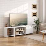 TV Schrank Massimo Weiß - Holzwerkstoff - Massivholz - 160 x 45 x 39 cm