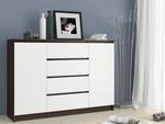 Commode K140 2T 4S CLP Imitation wengé - Blanc