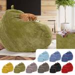 Pouf XXL + Tabouret - velours côtelé Vert