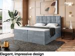 Boxspringbett Kai Grau - 160 x 234 cm - H3