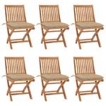 Gartenstuhl (6er Set) 3007494-3 Beige