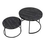 Set de 2 tables d'appoint Skagen rondes Noir