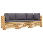 Garten-Lounge-Set 3028565-2 (3-teilig) Grau - Massivholz - Holzart/Dekor - 69 x 60 x 69 cm