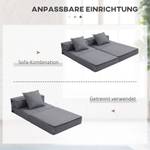 Einzel Schlafsofa 839-027V01CG Glas Grau