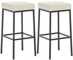 Tabourets de bar Montreal 85 Lot de 2 Blanc crème - Noir