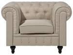 Set de canapés CHESTERFIELD Beige - Chêne foncé - 222 x 79 x 85 cm