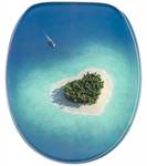 WC-Sitz mit Absenkautomatik Dream Island Blau - Holzwerkstoff - 38 x 6 x 47 cm