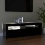 TV-Schrank mit LED-Leuchten D504 Schwarz