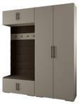 Garderobe Inova 3 Z18 Schwarz - Braun - Grau - Schwarz