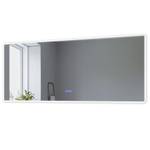 LED Badspiegel mit Touch/Wandschalter Silber - Glas - 160 x 70 x 5 cm