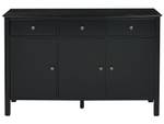 Sideboard OLATE Schwarz - Gold - Holzwerkstoff - 120 x 75 x 39 cm