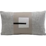 Kissen Meeting Point Grau - Textil - 50 x 30 x 6 cm