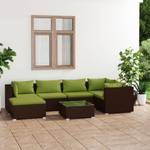 Salon de jardin (lot de 7) 3013633-10 Marron - Vert