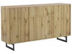 Buffet BOISO Noir - Marron - Bois manufacturé - 158 x 89 x 40 cm