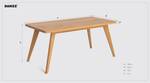 Moderner Grace-Tisch aus Massivholz 100 x 160 cm