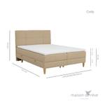 Boxspringbett Cody Bronze - Breite: 180 cm