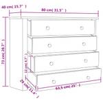 Beistellschrank 298543 Braun