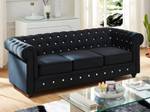 Couchgarnitur CHESTERFIELD 2er-Set Schwarz