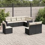 Gartensitzgruppe K5581(8-tlg) Schwarz - Massivholz - 69 x 62 x 66 cm