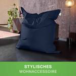 Pouf géant "Square" XXL - coton Bleu foncé